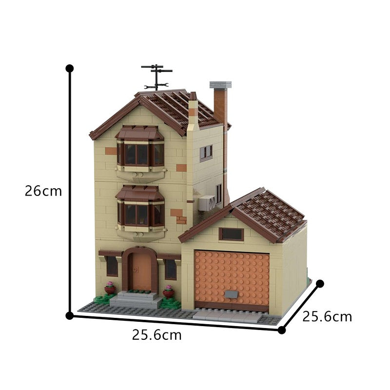 Modular Suburban Cartoon Family House Building Kit | LEGO-Compatible MOC - 4