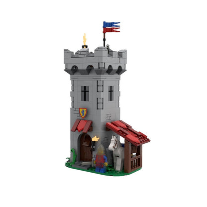 Modular Watchtower MOC Building Kit | Medieval Castle Tower Architecture - 1