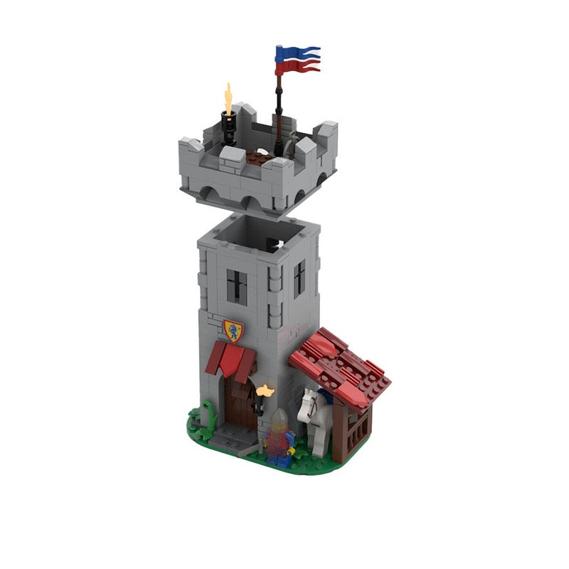 Modular Watchtower MOC Building Kit | Medieval Castle Tower Architecture - 3