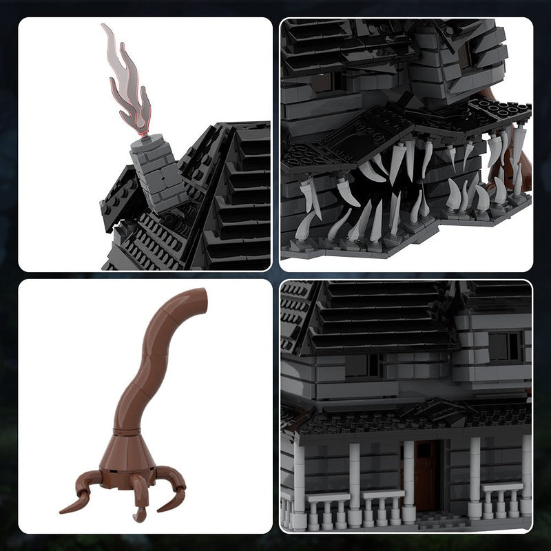 Monster House MOC Building Kit | Haunted Fantasy Architecture Model - 4