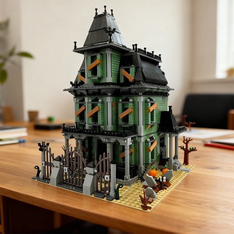 Monsters Haunted Mansion MOC Building Kit | Spooky Architecture Model - 3