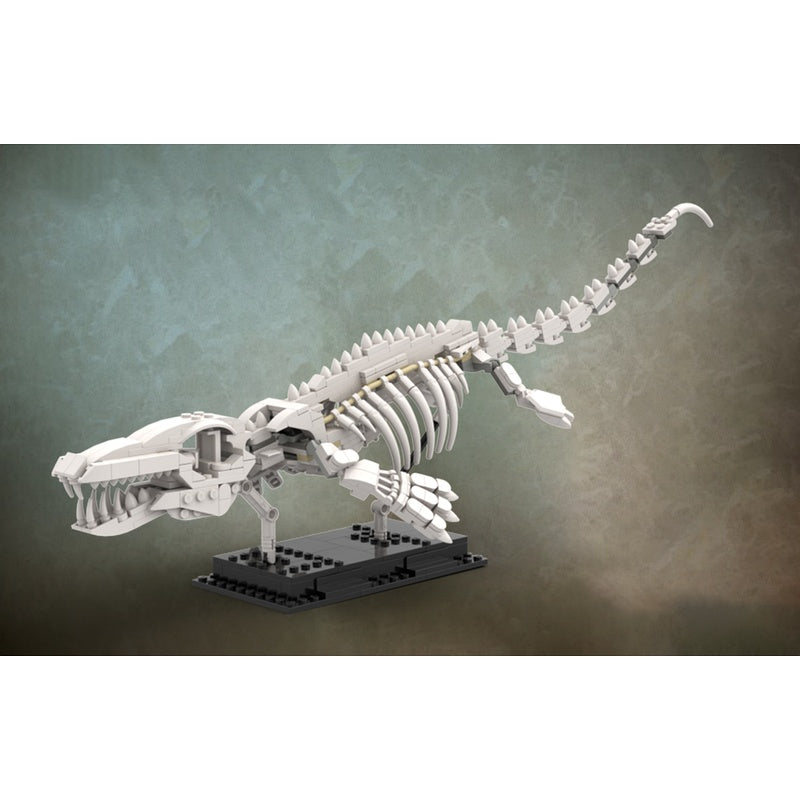 Mosasaur Skeleton Fossil MOC Building Kit | Prehistoric Display Model - 2
