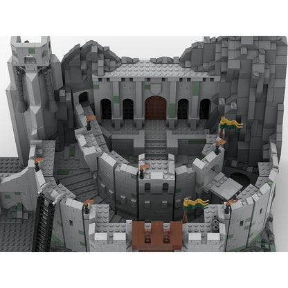 Mountain Fortress Siege MOC Fantasy Castle Diorama Building Kit - 3
