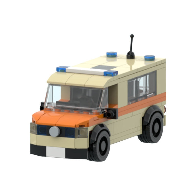 MTW DRK Emergency Car MOC Building Kit | Rescue Service Vehicle Model - 1