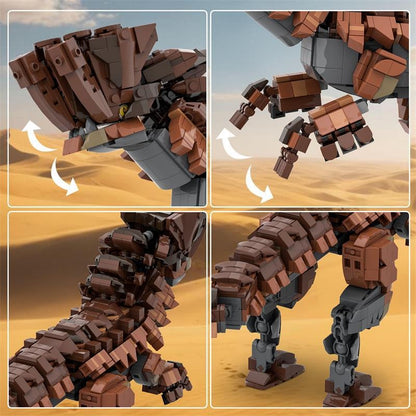 Muddy Armored Dragon MOC Building Kit | Fantasy Creature Display Model - 3