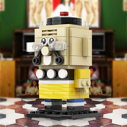 Mustached Gentleman Cube Character MOC Building Kit | Comic Figure - 2