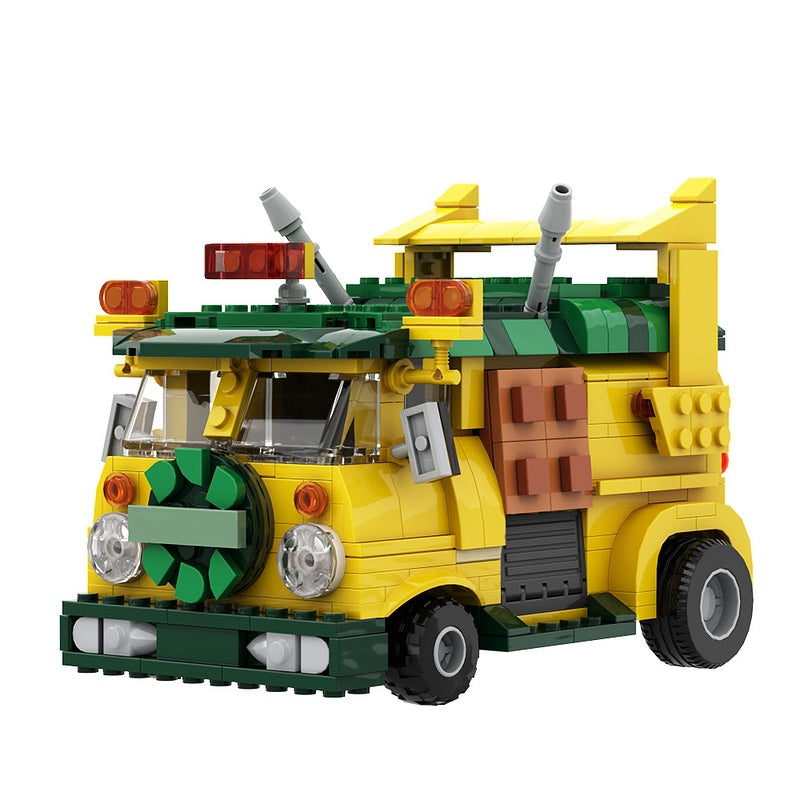 Mutant Ninja Cartoon Team Van Building Kit | Compatible MOC - 5