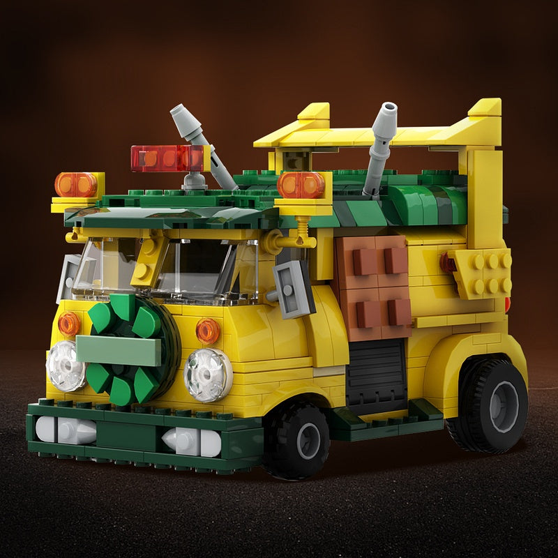 Mutant Ninja Cartoon Team Van Building Kit | LEGO-Compatible MOC - 1