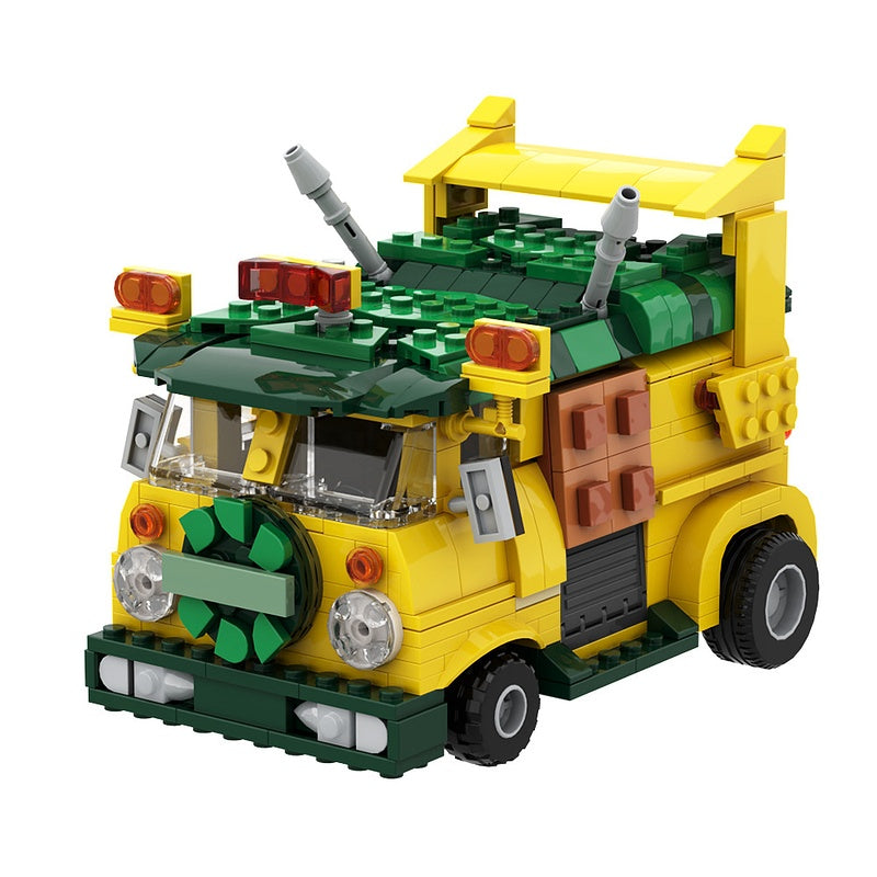 Mutant Ninja Cartoon Team Van Building Kit | LEGO-Compatible MOC - 3