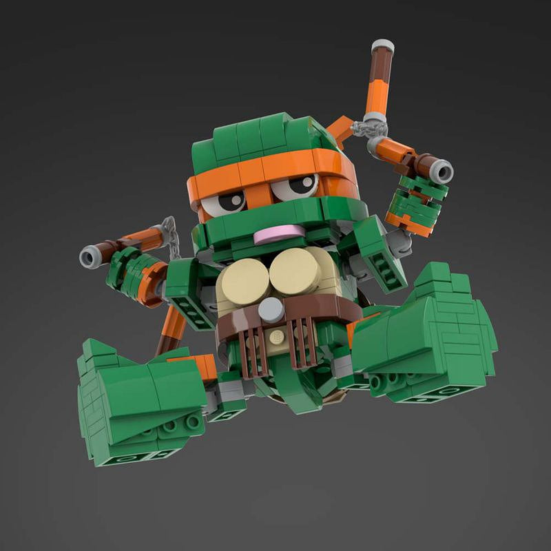 Mutant Ninja Turtle Hero Team 4 Character Building Kit | Compatible MOC - 4