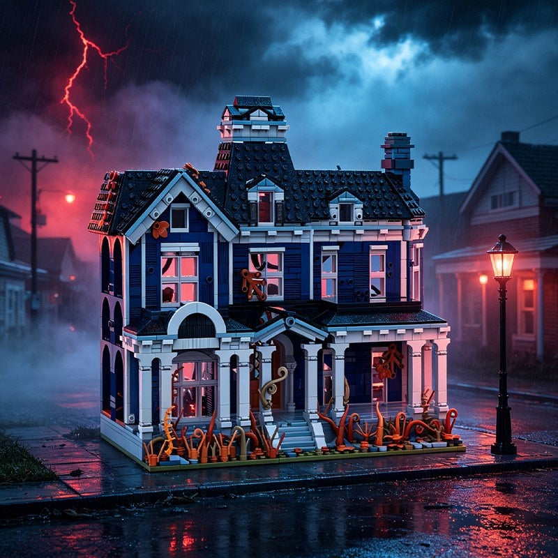 Mysterious Fantasy House MOC Cinematic Diorama Building Kit | Display Model - 1