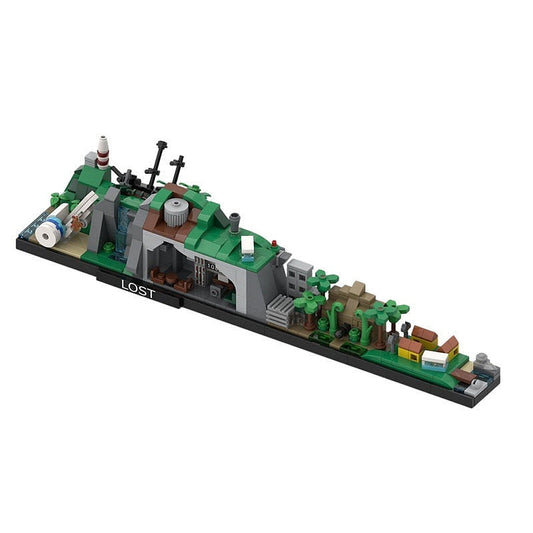 Mysterious Island Survivor Skyline MOC Building Kit | Apocalyptic Diorama Set - 1
