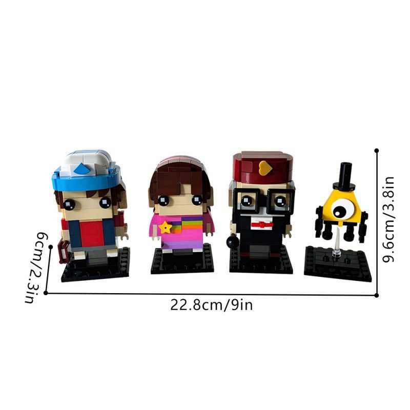 Mystery Cabin Cartoon Brickheadz Building Kits | LEGO-Compatible MOC - 8