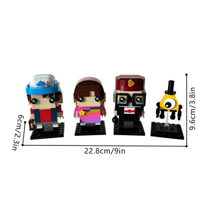 Mystery Cabin Cartoon Brickheadz Building Kits | LEGO-Compatible MOC - 8