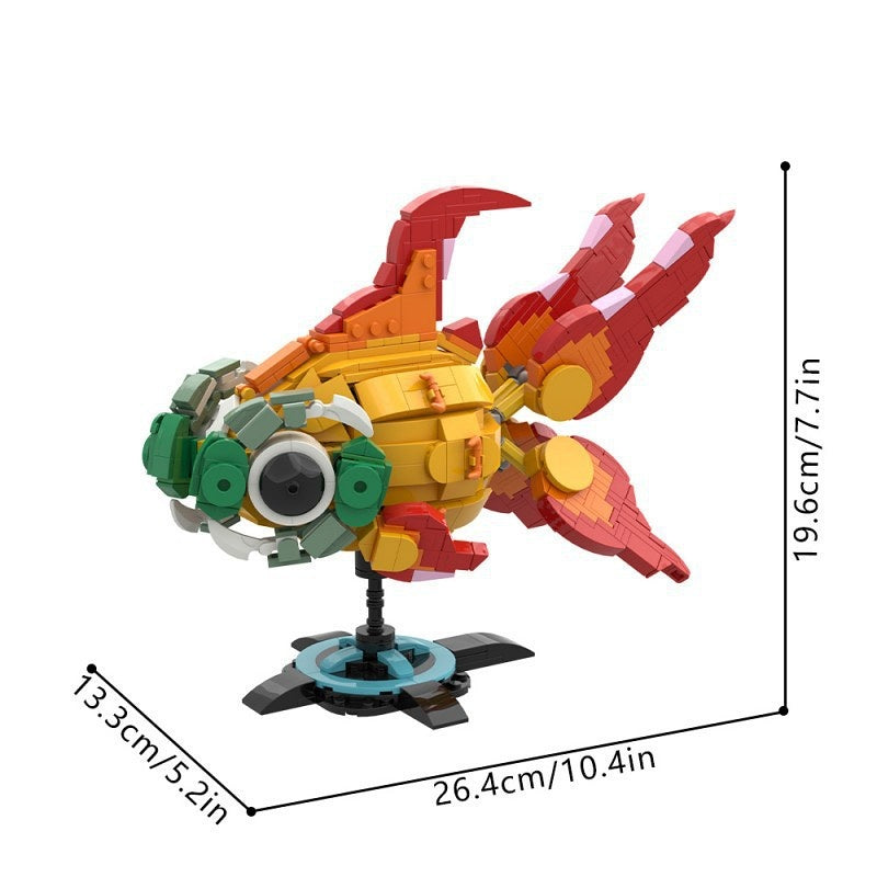 Mystical Fire Creature MOC Building Kit | Fantasy Animal Display Model - 3