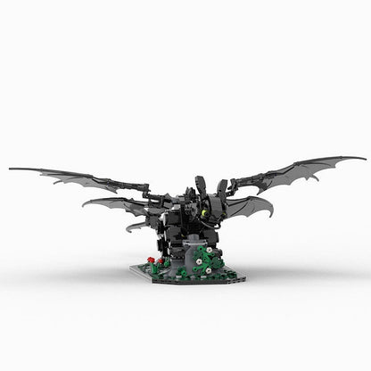 Mythical Night Dragon MOC Building Kit | Fantasy Creature Figure - 2