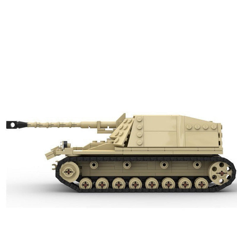 Nashorn Tank Destroyer MOC Military Building Kit - 719 PCS WWII Model - 2