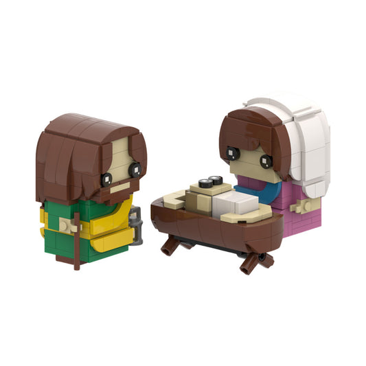 nativity scene brickheadz building set | moc-130386 - 2
