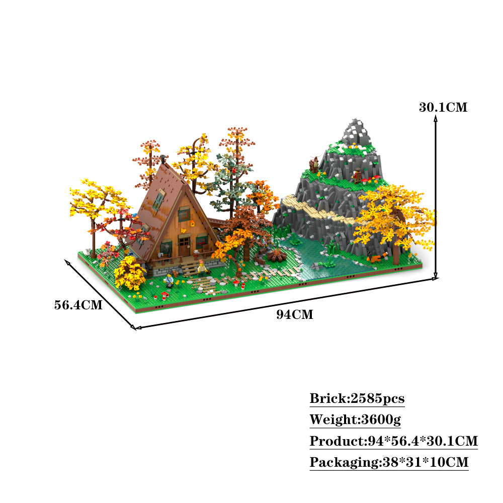 Nature Diorama and Display for set A-Frame Cabin Building Kit | Compatible MOC - 3