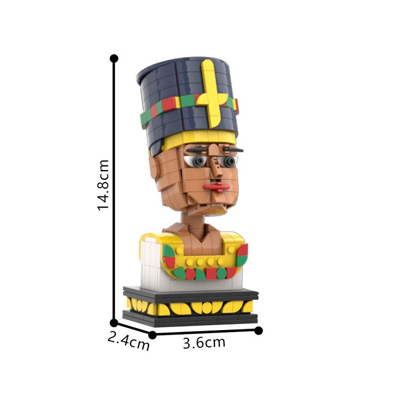 Nefertiti Egypt Queen MOC Cube Character Building Kit | Ancient Figure Model - 5