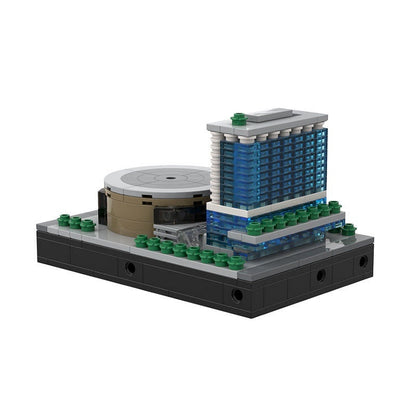 New York Arena & Transit Hub Skyline MOC Building Kit Urban Diorama Blocks - 1
