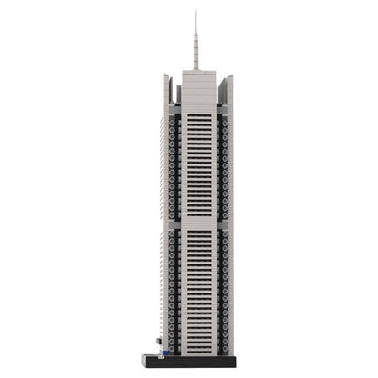 New York Midtown White Louver Tower 1:650 MOC Building Kit - 3