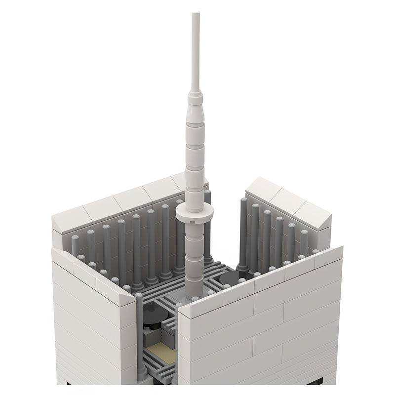 New York Midtown White Louver Tower 1:650 MOC Building Kit - 4