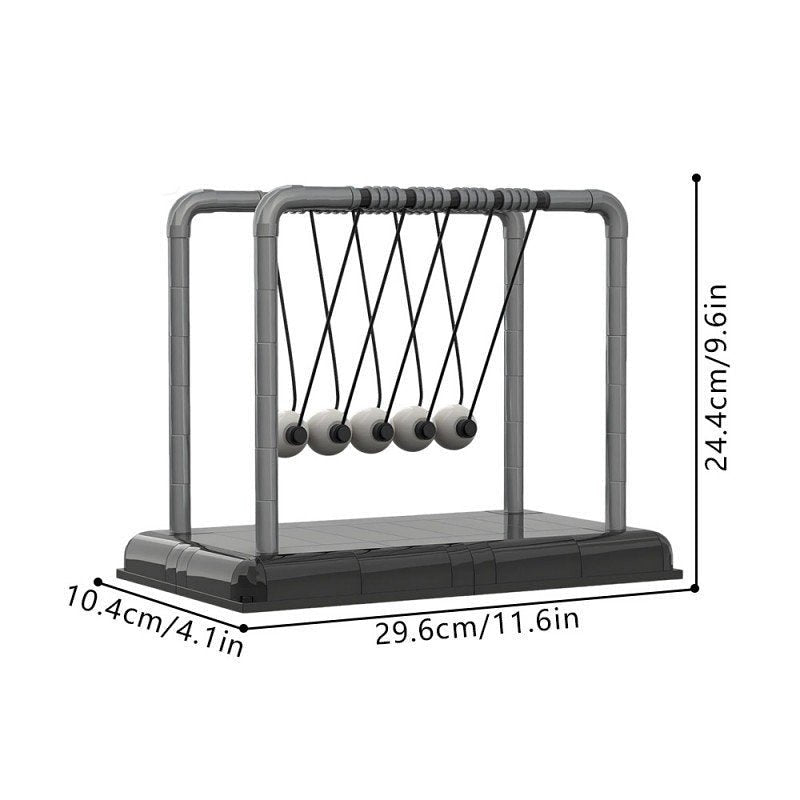 Newton’s Cradle Physics MOC Building Kit | Kinetic Motion Display - 3