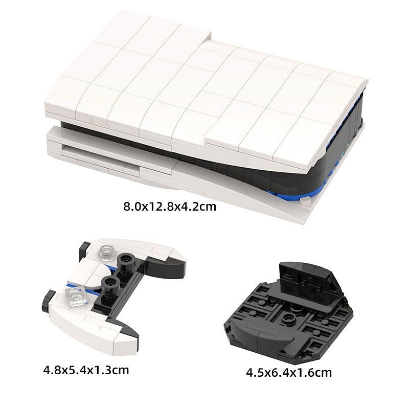 Next-Gen White Gaming Console MOC Building Kit | Modern Tech Display - 4