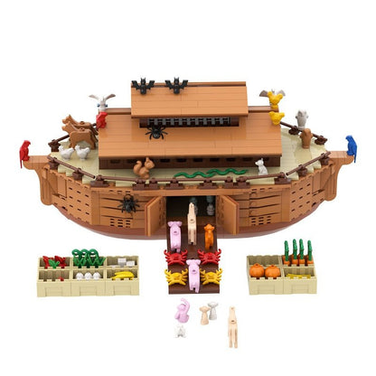 Noah's Ark MOC Wooden Ark Boat Building Kit - 10