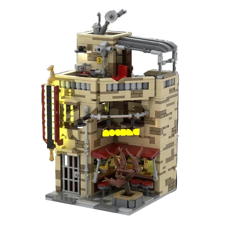 Noodle Shop MOC Building Kit Asian Restaurant Architecture Model - 1