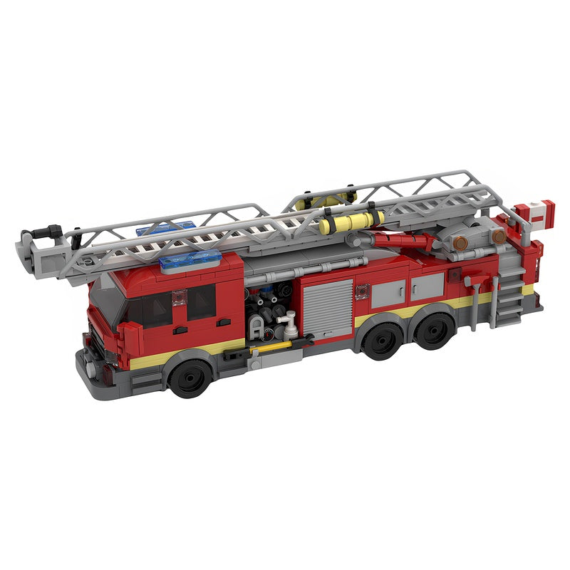 North American Aerial Ladder Fire Truck MOC Building Kit - 2