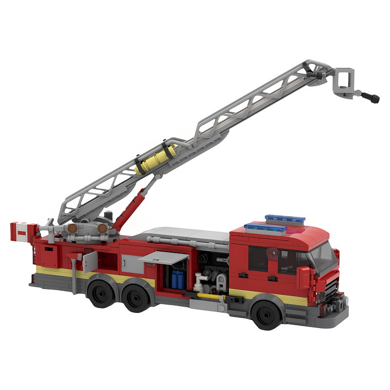 North American Aerial Ladder Fire Truck MOC Building Kit - 4