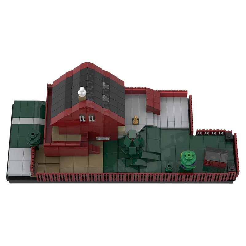 Norwegian Red Townhouse With Garden MOC Building Kit - 2