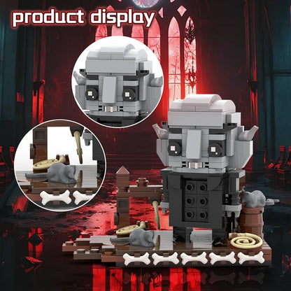 Nosferatu Cube Character MOC Building Kit | Gothic Vampire Figure Model - 3