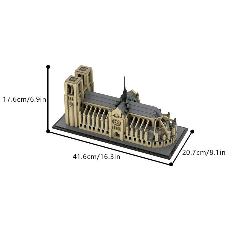 Notre Dame Cathedral MOC Gothic Architecture Building Kit | Historic Church - 4