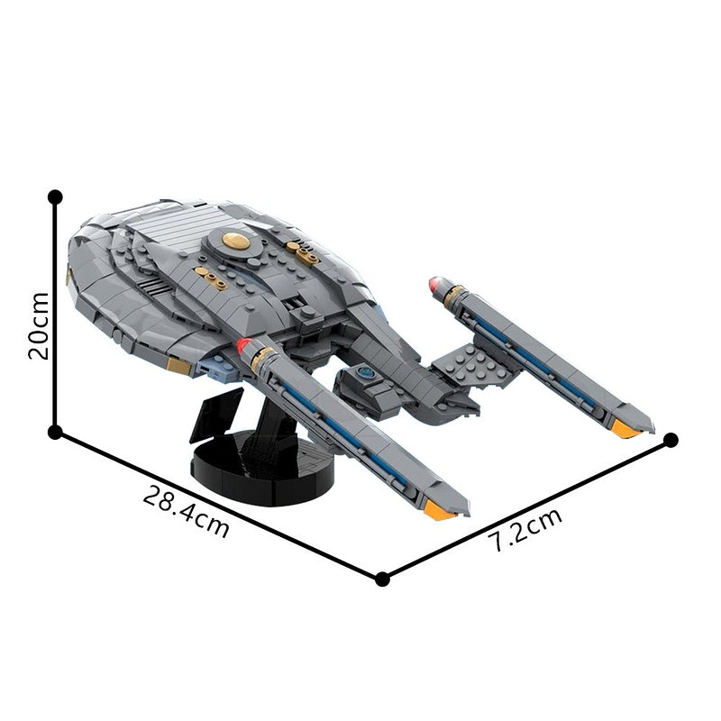 NX-01 Prototype Midi-Scale Space Cruiser MOC Building Kit | Compatible MOC - 1