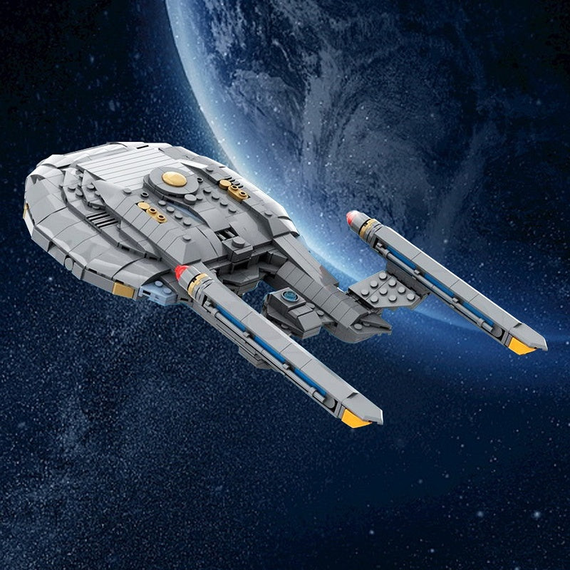 NX-01 Prototype Midi-Scale Space Cruiser MOC Building Kit | Compatible MOC - 2