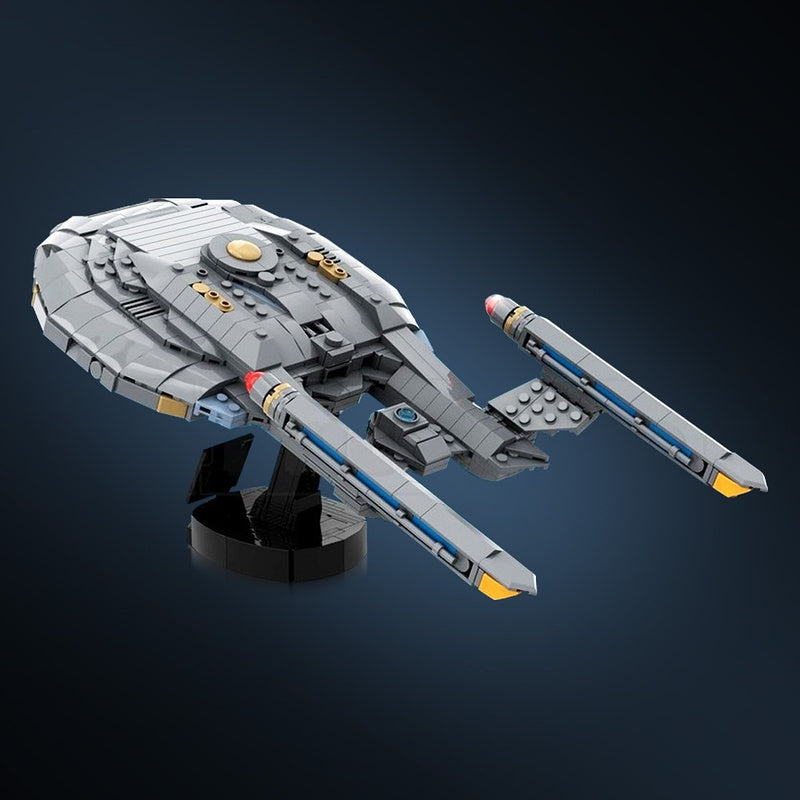 NX-01 Prototype Midi-Scale Space Cruiser MOC Building Kit | Compatible MOC - 3