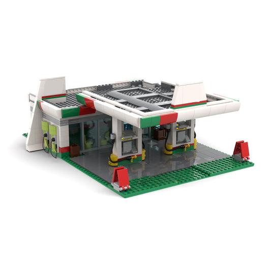 octan gas station building set | moc-51513 - 1