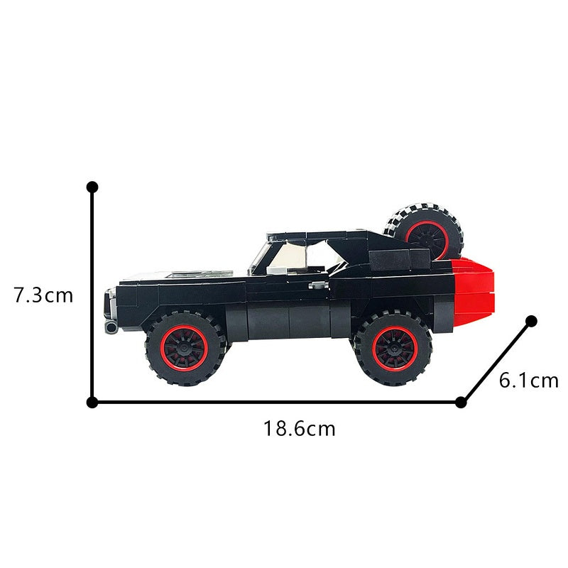 Off-Road Muscle Car MOC Building Kit | Desert Rally Charger Style - 4
