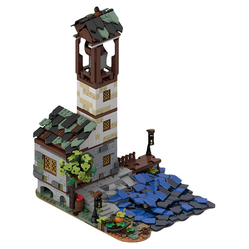Old Coastal Lighthouse & Rocky Shore MOC Building Kit - 2