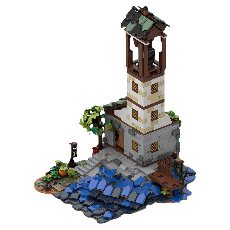 Old Coastal Lighthouse & Rocky Shore MOC Building Kit - 4