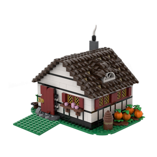 Old Medieval Farmhouse Building Kit | LEGO-Compatible MOC - 1