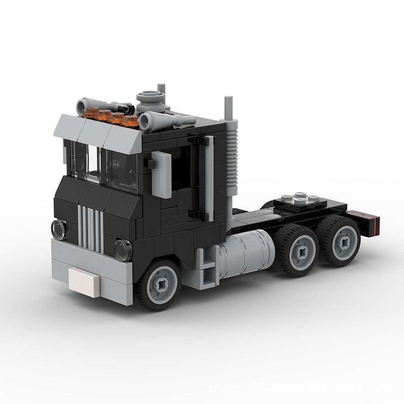 Old Semi Truck MOC Building Kit | Classic Heavy Cargo Vehicle Model - 2