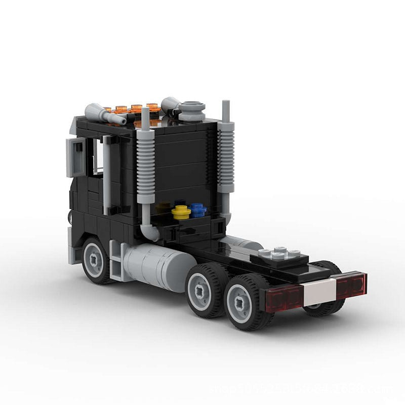 Old Semi Truck MOC Building Kit | Classic Heavy Cargo Vehicle Model - 3