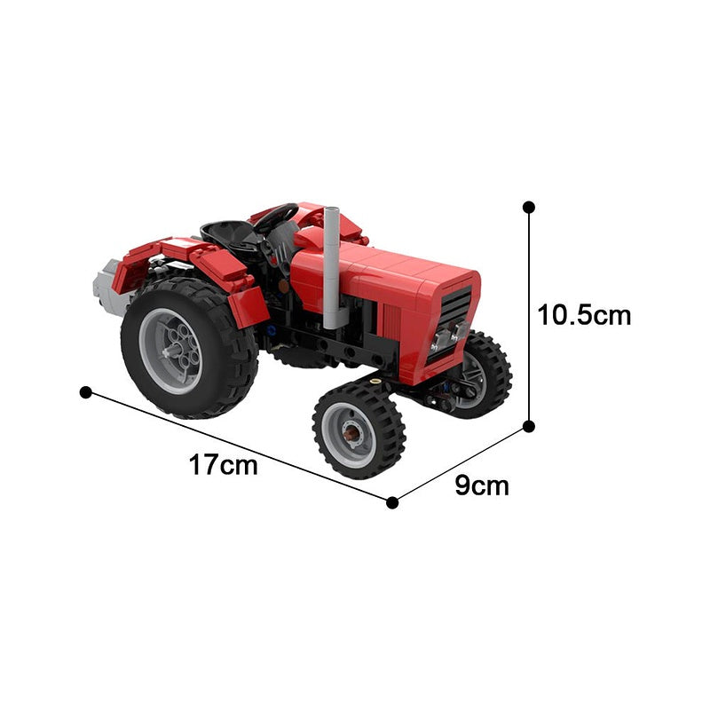 Old Tractor MOC Building Kit | Vintage Farm Vehicle Model - 3