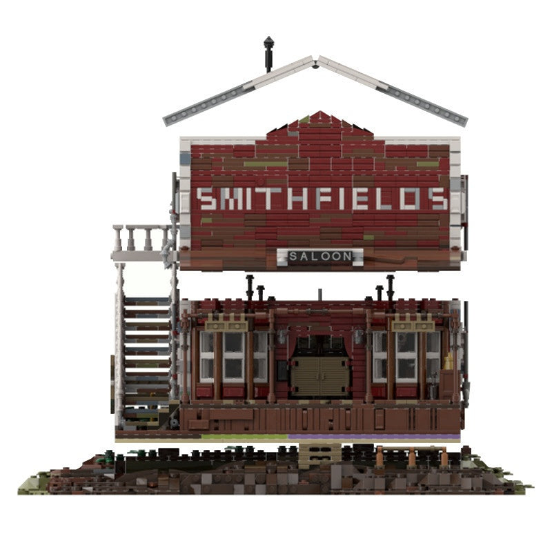 Old West Frontier Saloon & Stagecoach MOC Building Kit - 2