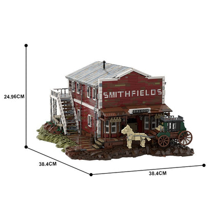 Old West Frontier Saloon & Stagecoach MOC Building Kit - 4