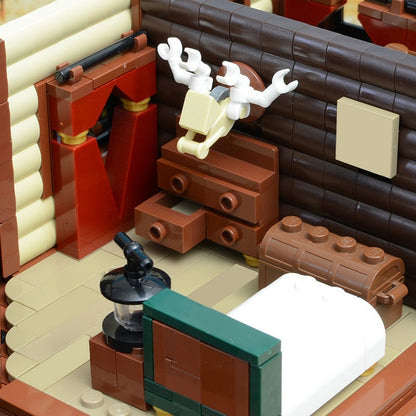 Old West Saloon & Hotel MOC Building Kit | Historic Town Architecture - 6